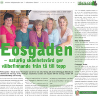Pressklipp - Vision Höglandet nr 7 Oktober 2007
